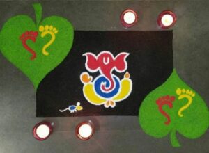 दिवाली के लिए रंगोली/ganpati rangoli designs