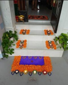 welcome rangoli design